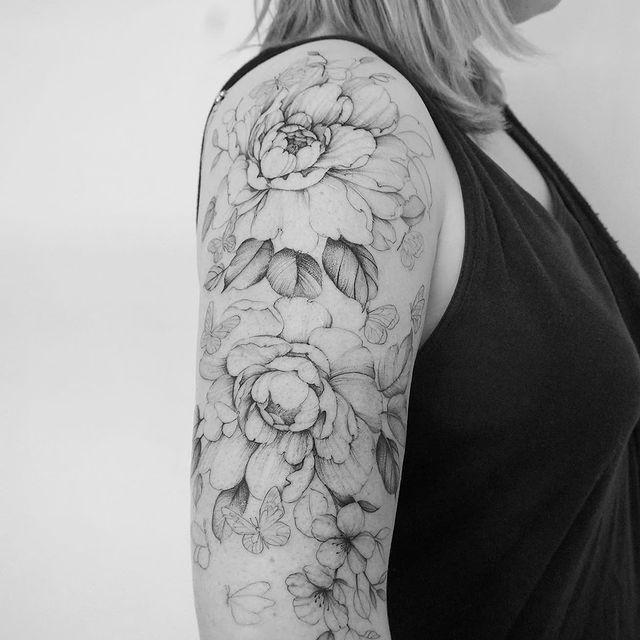 peony tattoo