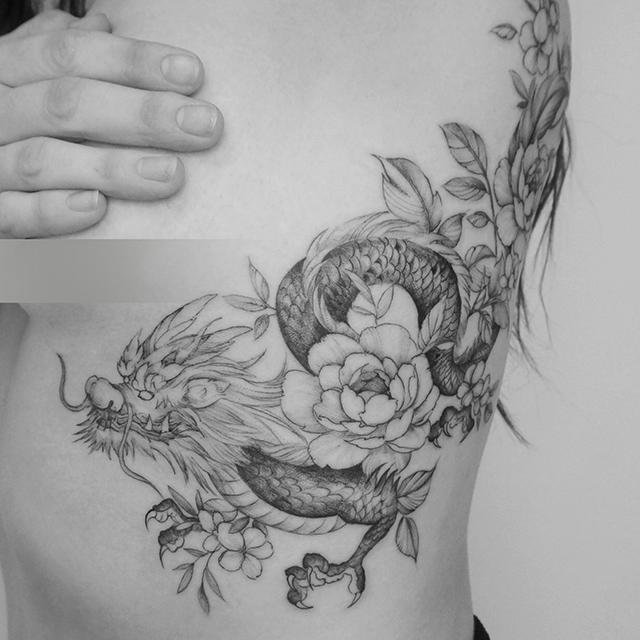 dragon tattoo under arm