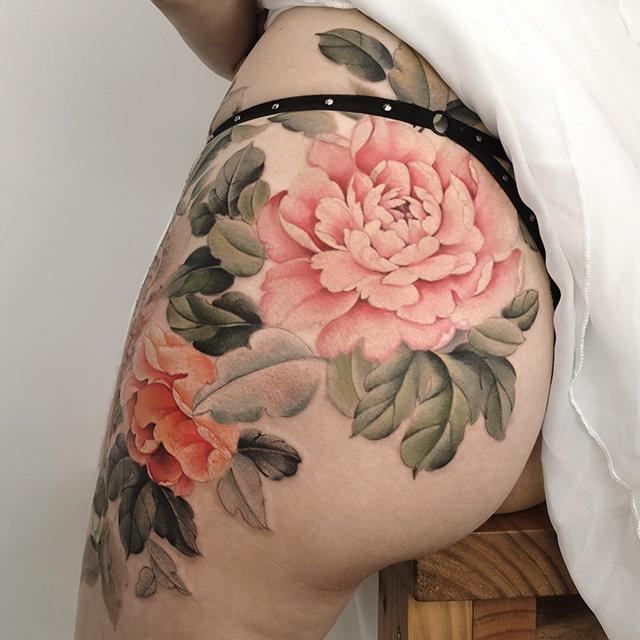 peony tattoo