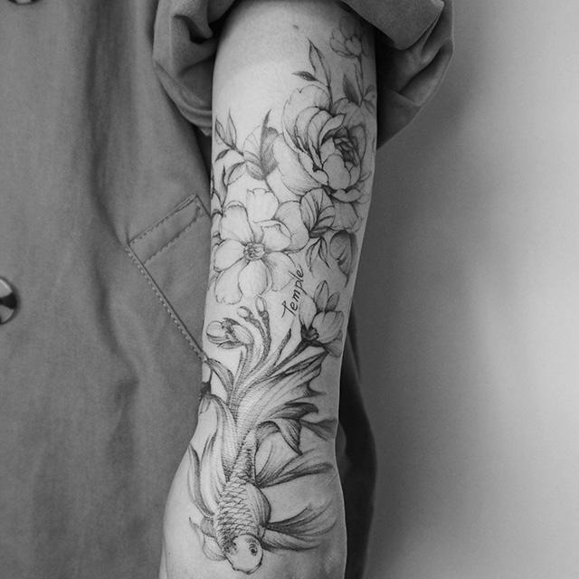 peony tattoo