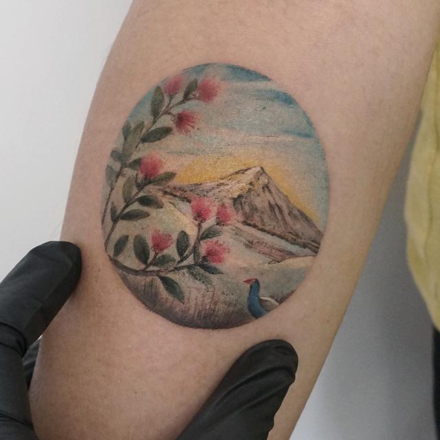 mountain circle tattoo
